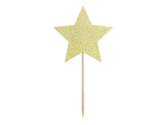 Gold Star Cupcake Toppers