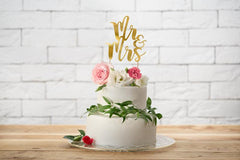 Gold Mr & Mrs Cake Topper