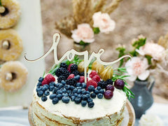 Wooden Love Cake Topper