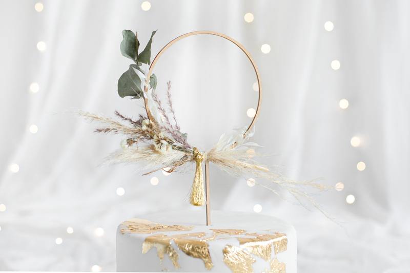 Wooden Hoop Cake Topper