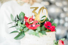 Gold 30th Cake Topper