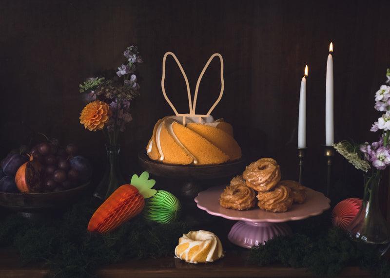 Wooden Bunny Ears Cake Topper