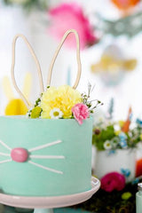 Wooden Bunny Ears Cake Topper