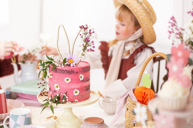 Wooden Bunny Ears Cake Topper