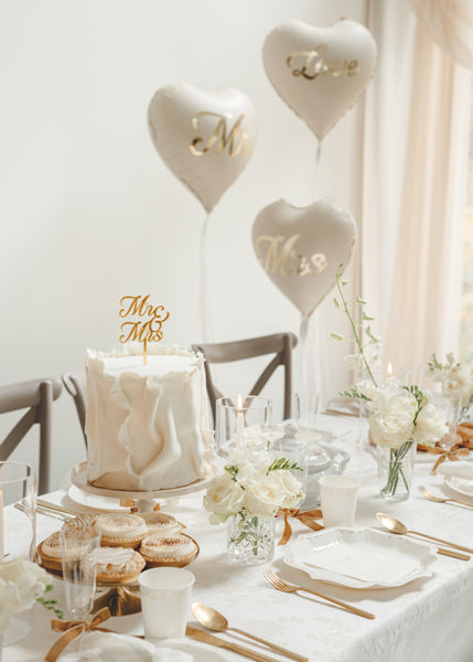Gold Mr & Mrs Acrylic Cake Topper