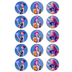 KPop Demon Hunters Girls Edible Icing Cupcake Images