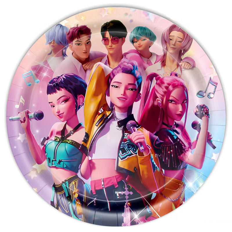 KPop Demon Hunters Pink Large Plates 10pk