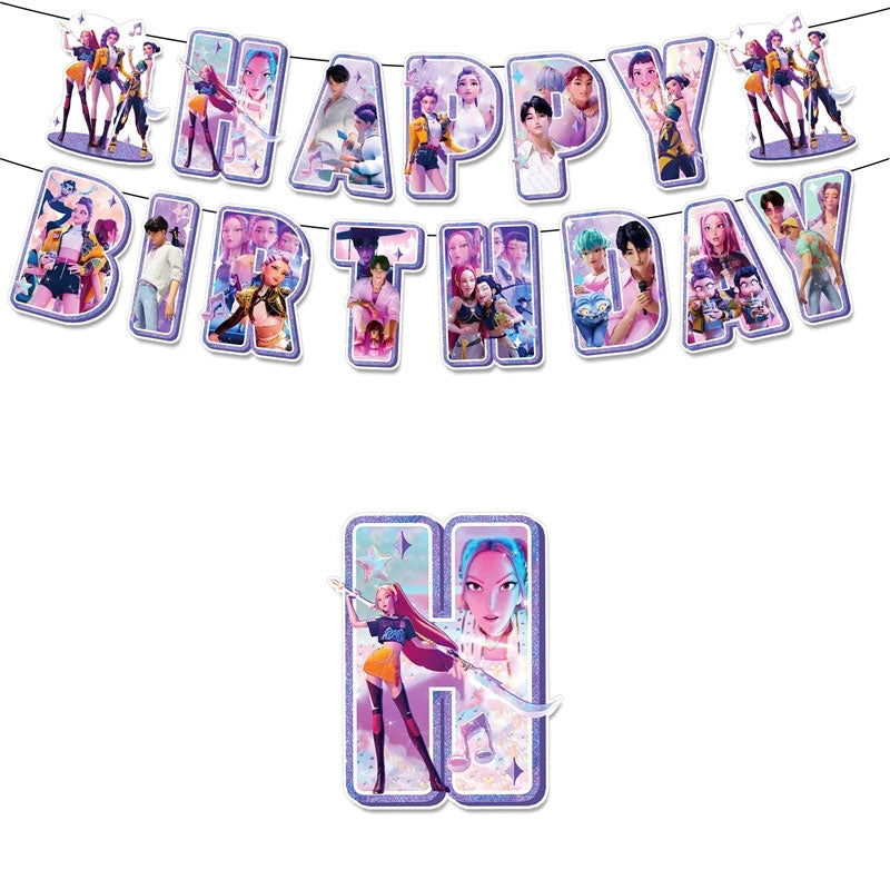 KPop Demon Hunters Pink Banner