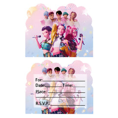 KPop Demon Hunters Pink Invitations 10pk