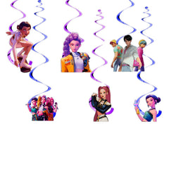 KPop Demon Hunters Swirl Decorations 6pk