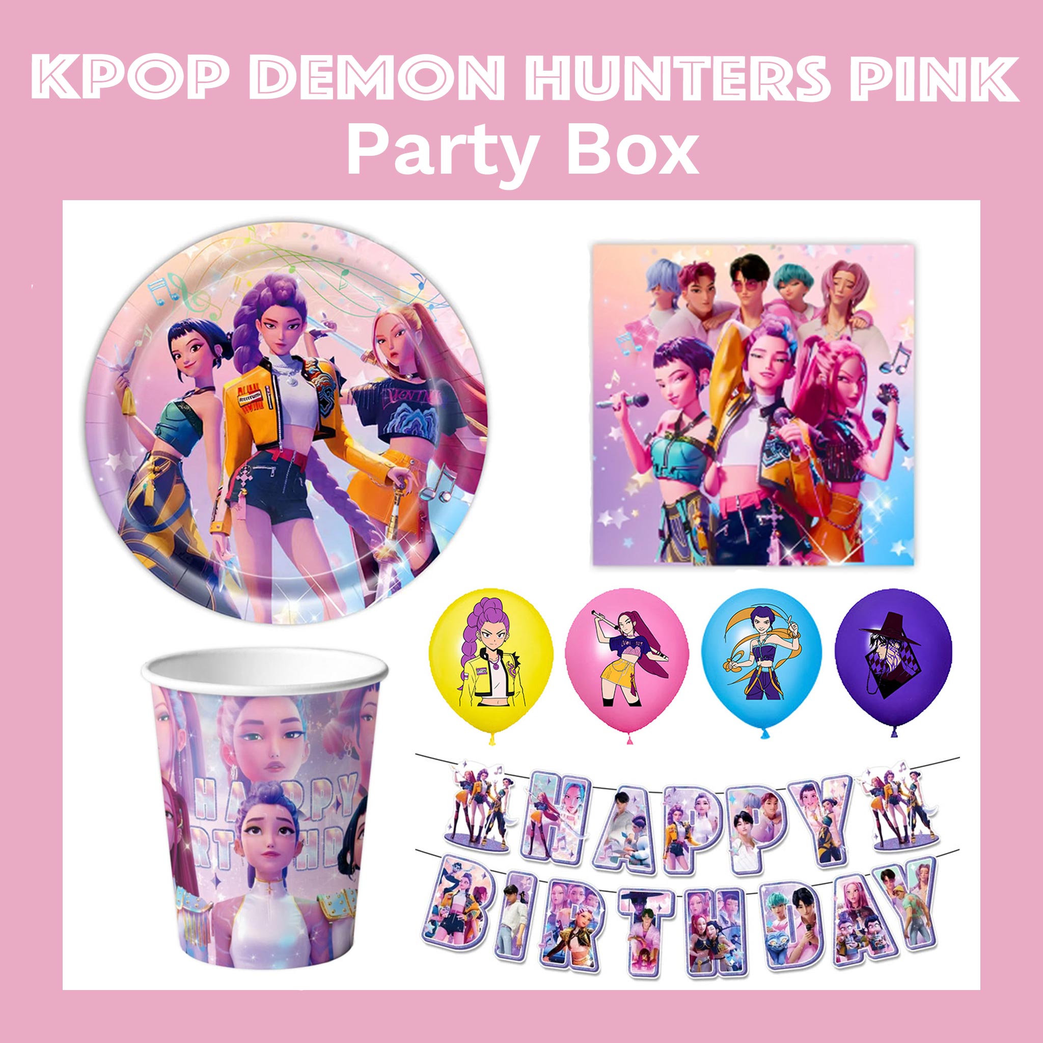 KPop Demon Hunters Pink Party Box
