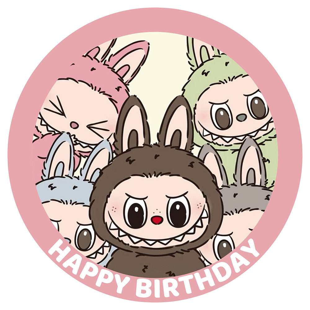 Labubu Edible Icing Cake Image