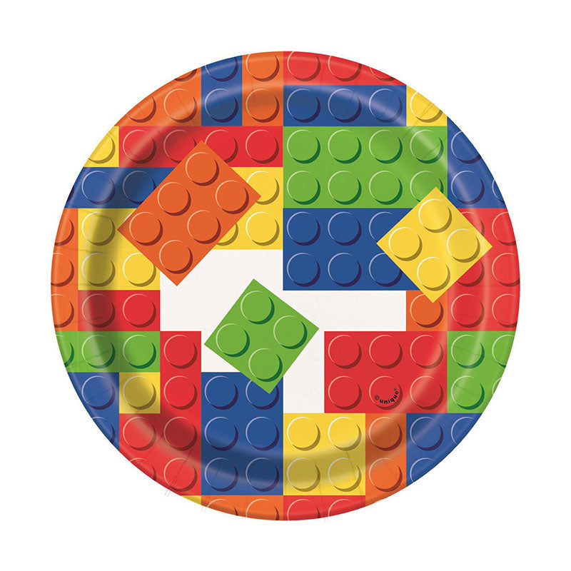 Building Blocks Plates 8pk | The Party Room NZ