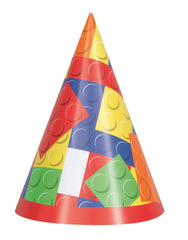 Building Blocks Party Hats 8pk