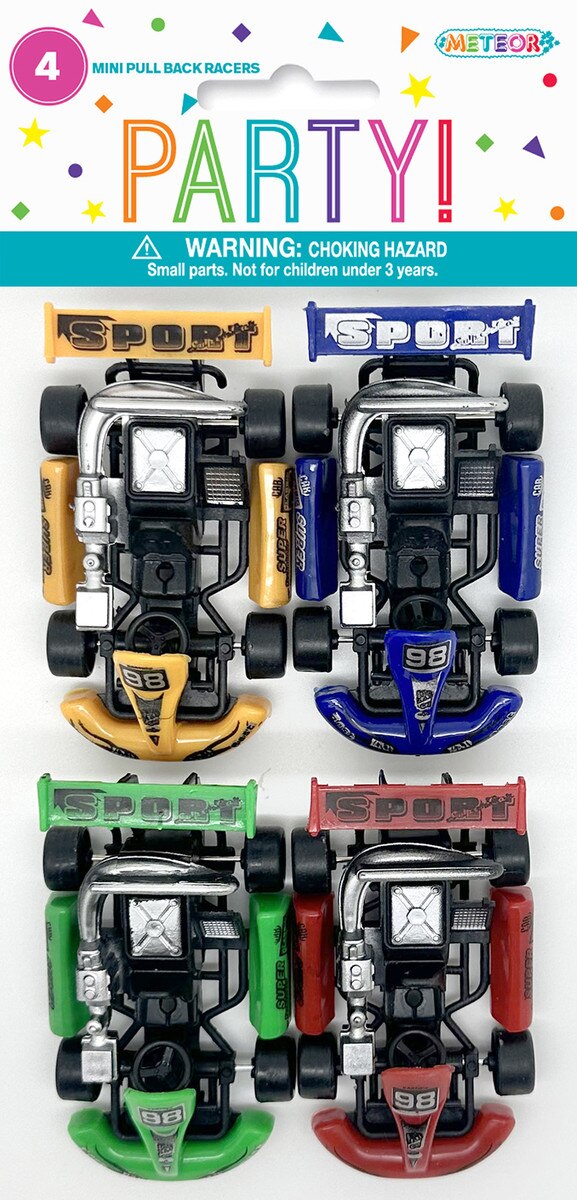Mini Pull Back Racers 4pk
