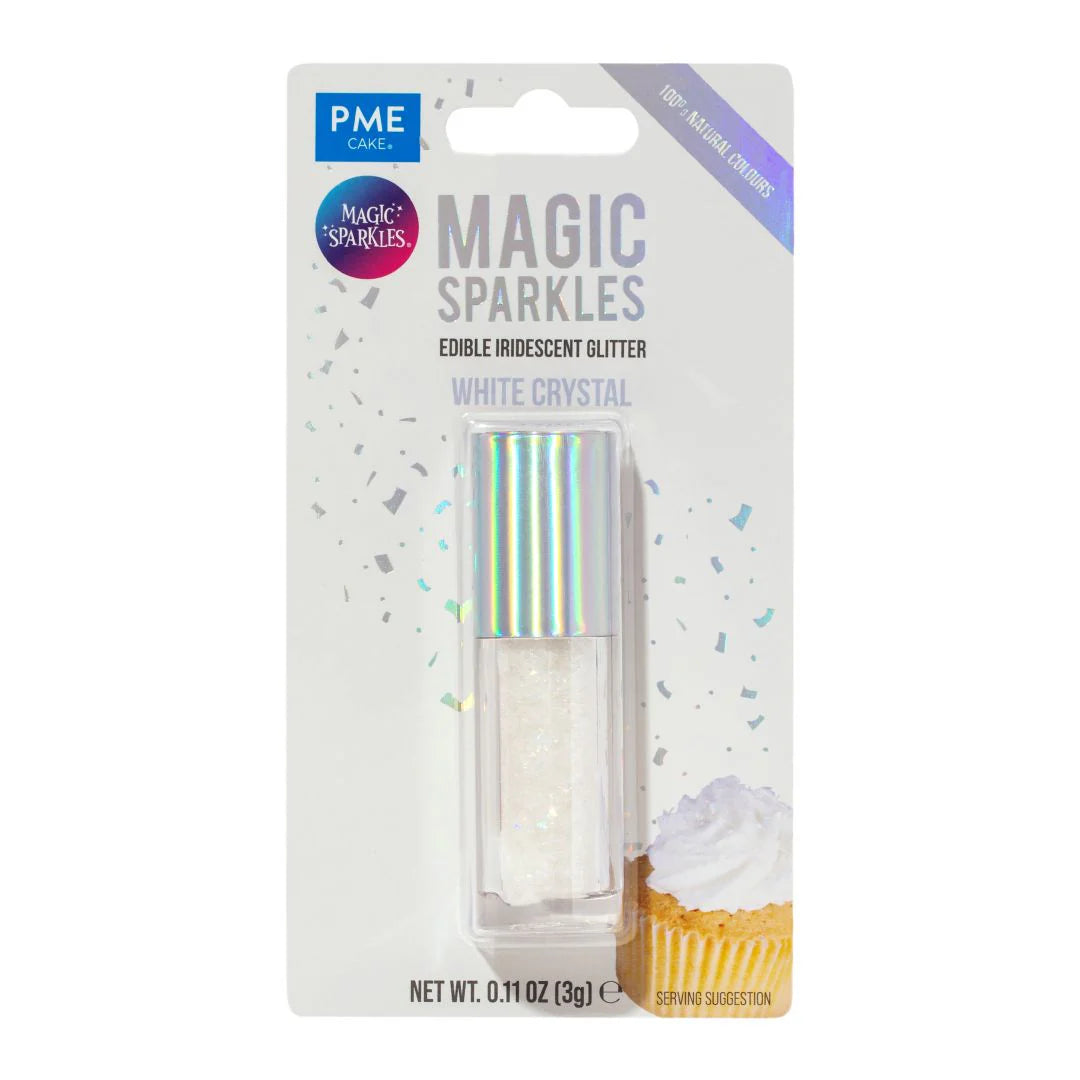 Magic Sparkles Edible Iridescent Glitter - White Crystal