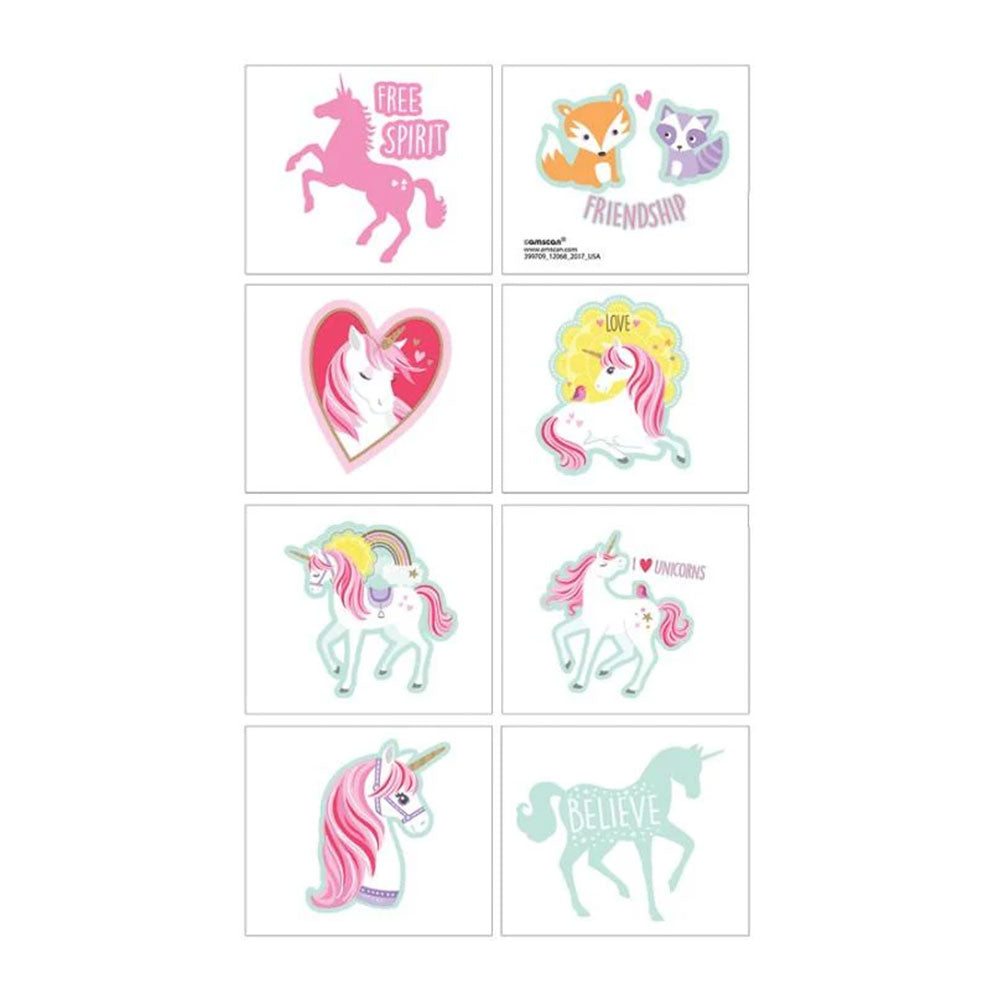 Magical Unicorn Tattoos 8pk