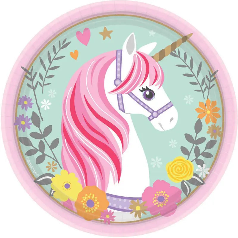 Magical Unicorn Plates 8pk