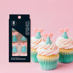 Mermaid Tails Icing Decorations 8pk