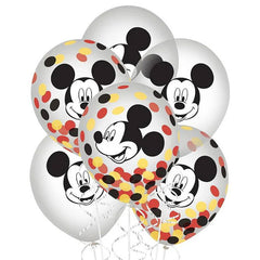 Mickey Mouse Confetti Balloons 6pk