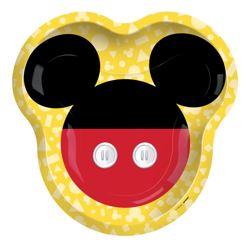 Mickey Mouse Shaped Plates 8pk