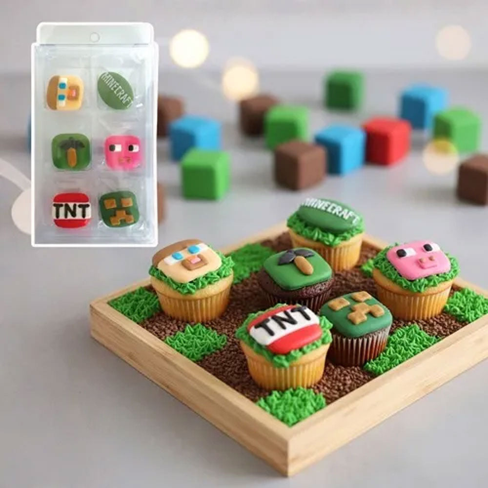 Minecraft Sugar Icing Decorations 6pk