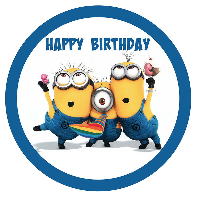 Minions Edible Icing Cake Image