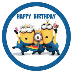 Minions Edible Icing Cake Image