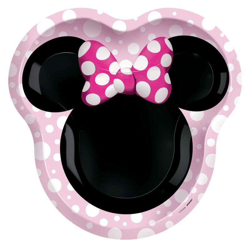 Minnie Mouse Shaped Plates 8pk