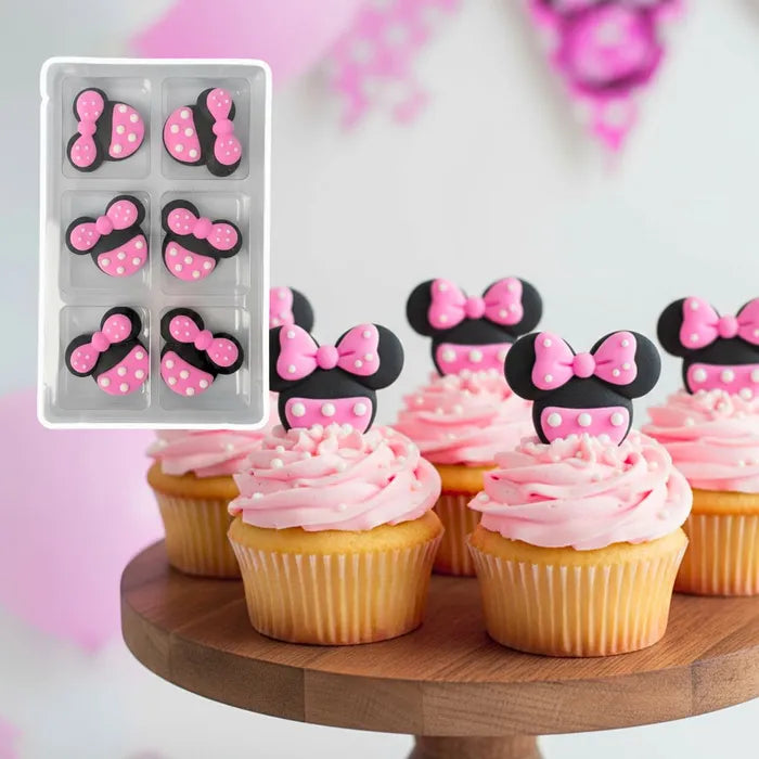 Minnie Mouse Sugar Icing Decorations 6pk