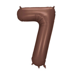 Mocha Giant Foil Number Balloon - 7