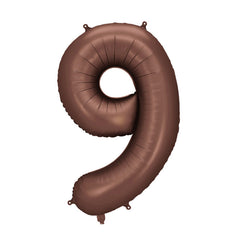 Mocha Giant Foil Number Balloon - 9