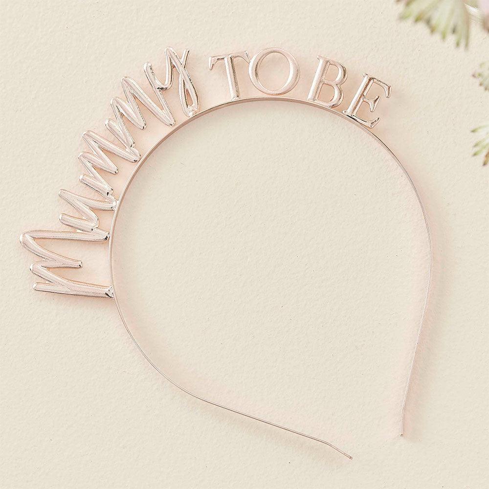Rose Gold Metal Mummy To Be Baby Shower Headband
