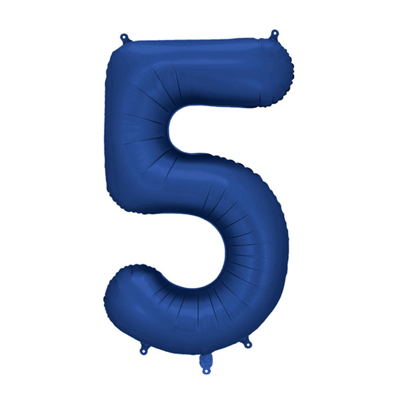 Navy Giant Foil Number Balloon - 5