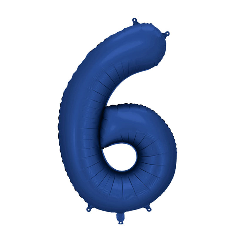 Navy Giant Foil Number Balloon - 6
