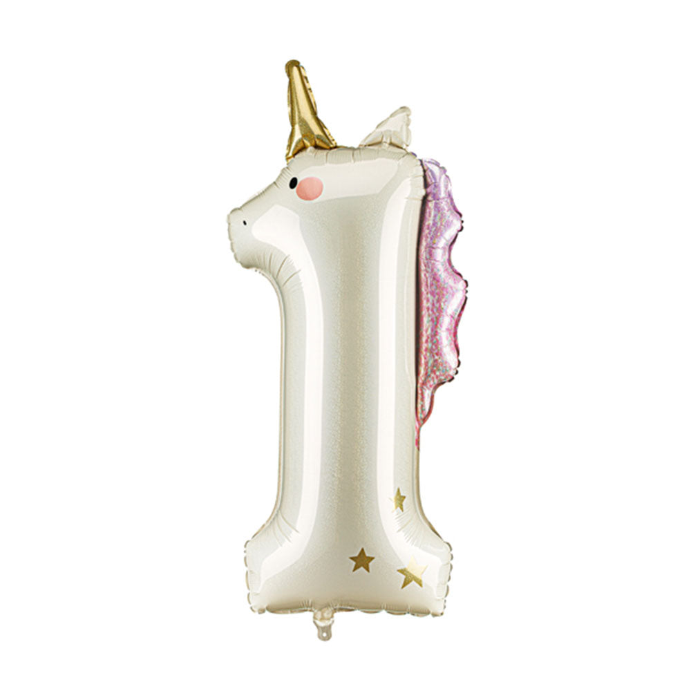 Unicorn Giant Foil Number Balloon - 1