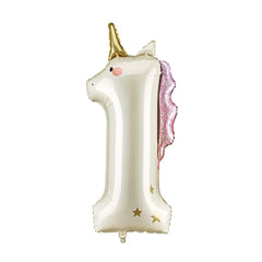 Unicorn Giant Foil Number Balloon - 1