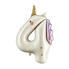Unicorn Giant Foil Number Balloon - 4