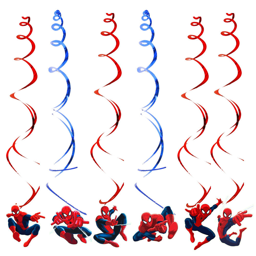 Spider-Man Swirl Decorations 6pk