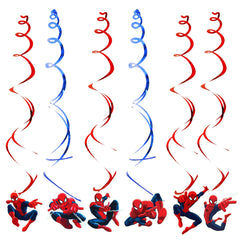 Spider-Man Swirl Decorations 6pk