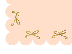 Pink Bows Paper Tablecover