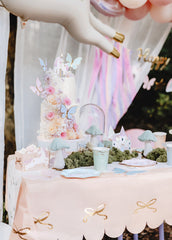 Pink Bows Paper Tablecover