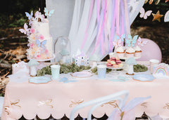 Pink Bows Paper Tablecover