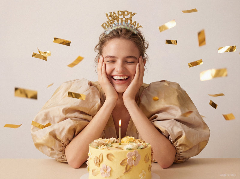 Gold Happy Birthday Headband