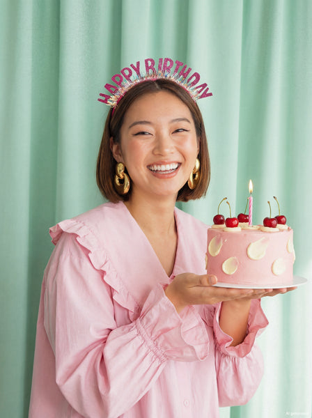 Pink Happy Birthday Headband