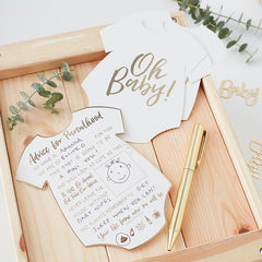 Gold Foiled Baby Shower Advice Cards 10pk