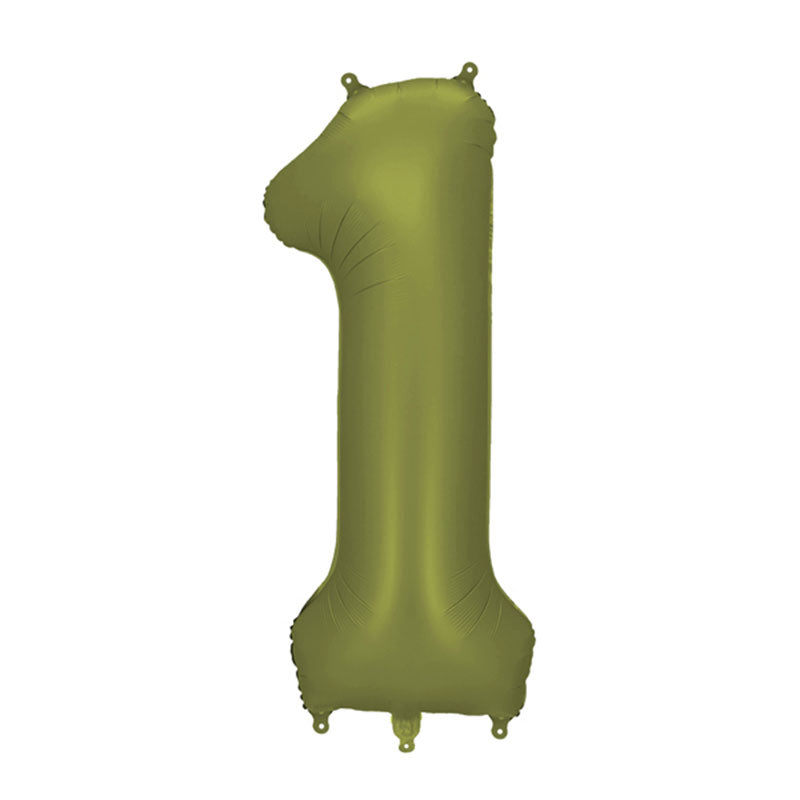 Olive Giant Foil Number Balloon - 1