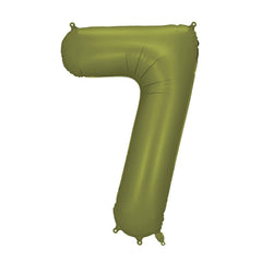 Olive Giant Foil Number Balloon - 7