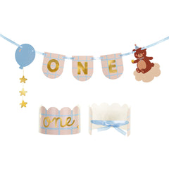 Teddy Bair Highchair Banner & Crown