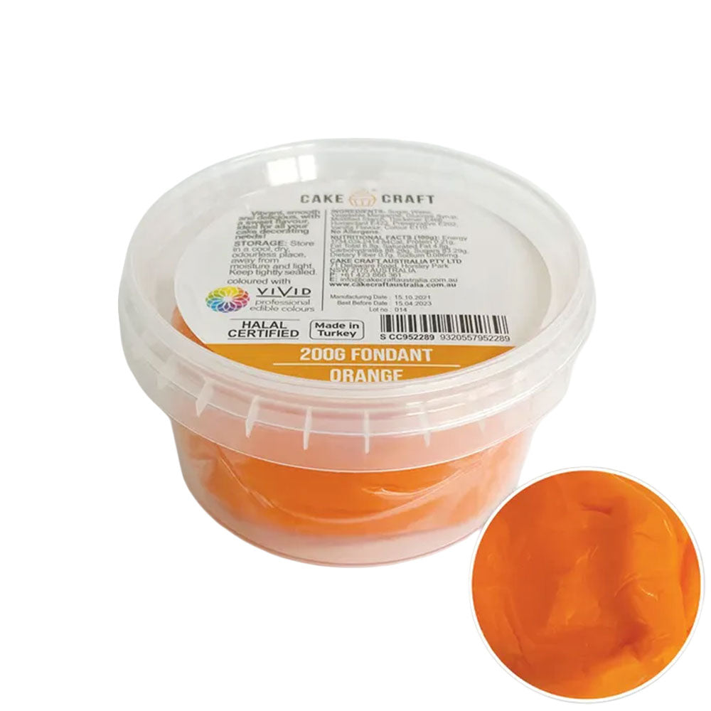 Cake Craft Fondant Orange 200g